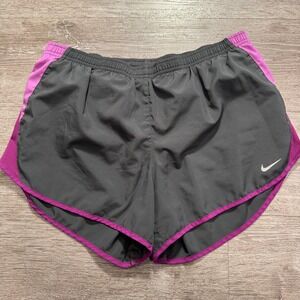 Nike Running Shorts Womens Large Black Purple Running Temp Outdoor Workout Adult